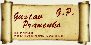 Gustav Pramenko vizit kartica